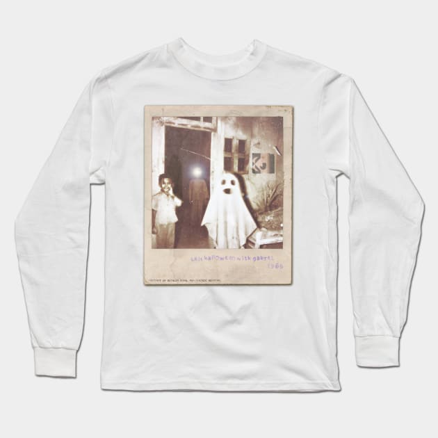 Ghost Caught on Camera | Cursed Vintage Photograph Ghost captured | Rare Scary Classic Retro Portrait | Psychiatric Hospital Long Sleeve T-Shirt by Tiger Picasso